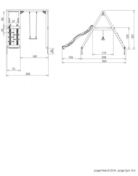 Jungle Gym Peak kerti játszótér