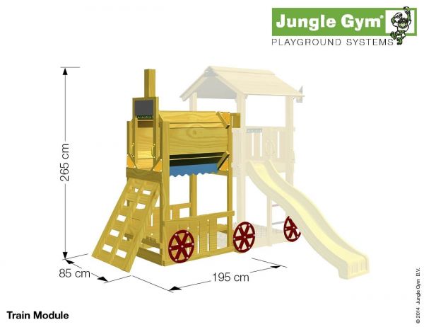 Jungle Gym Train kerti játszótér modul